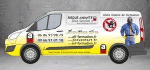Publicité formation risque amiante Verso par CoMpoZ-it
