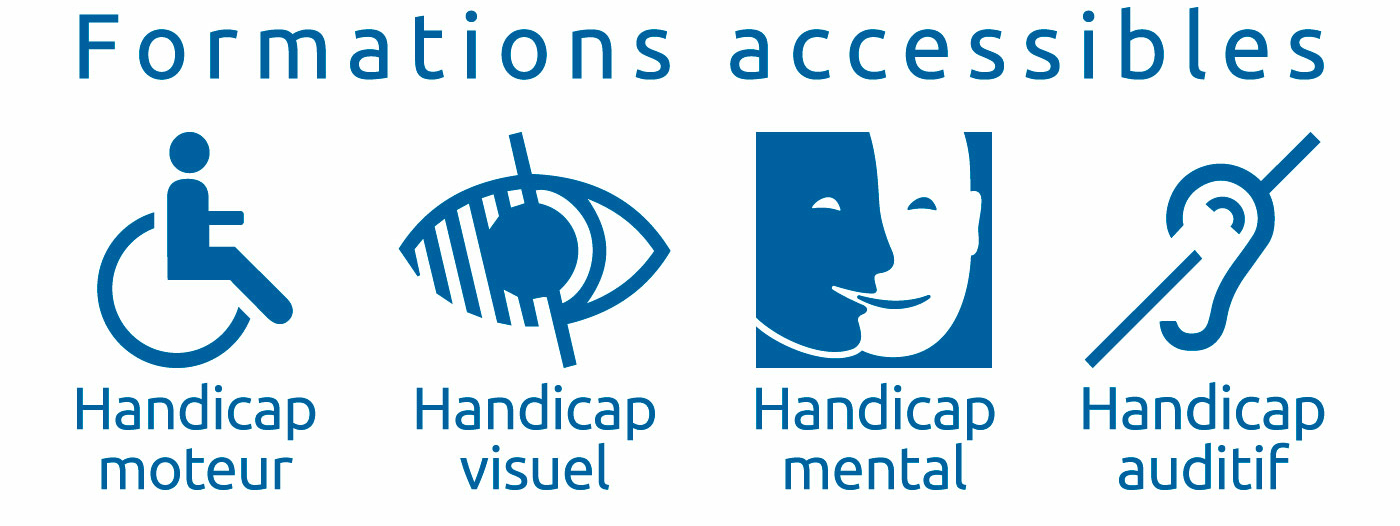 Formations accessibles au public présentant un handicap.